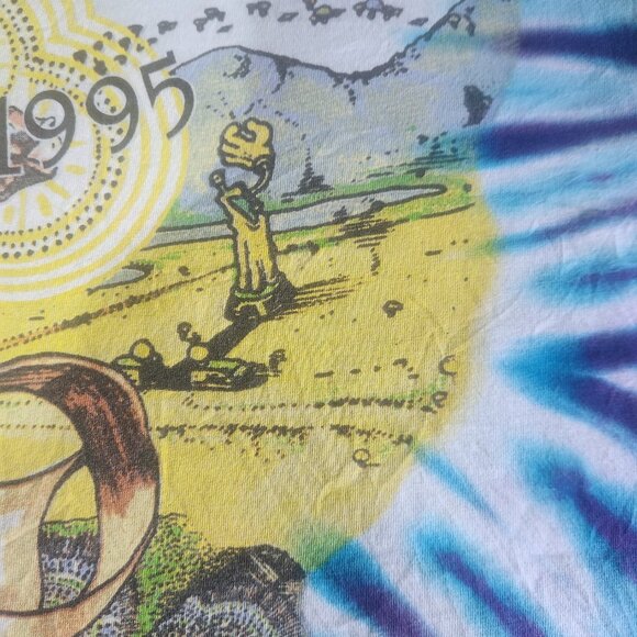 Vintage Allman Brothers Band T-shirt 1995 Tour Size XL Wild Oats All Over Print - Picture 16 of 16